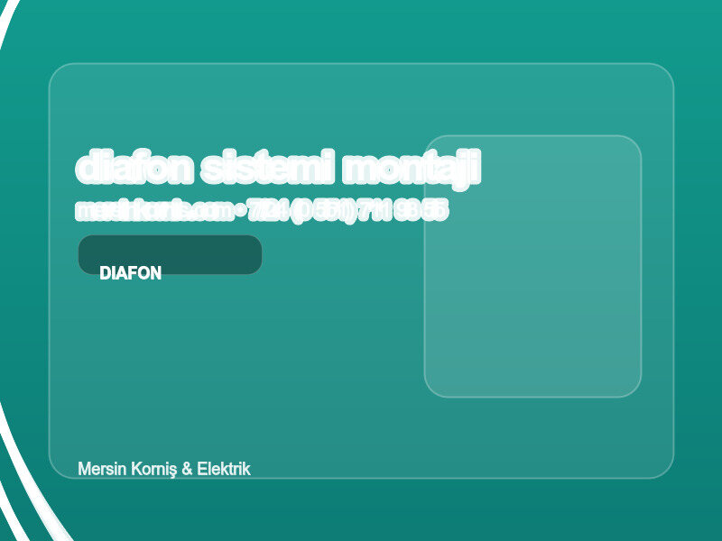 (0 551) 711 93 55 | Diafon Sistemi Montajı Nasıl Yapılır? | Profesyonel Rehber