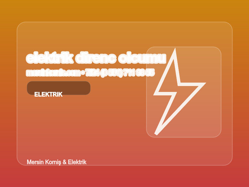 (0 551) 711 93 55 | Elektrik Direnç Ölçümü Nasıl Yapılır? | Profesyonel Rehber