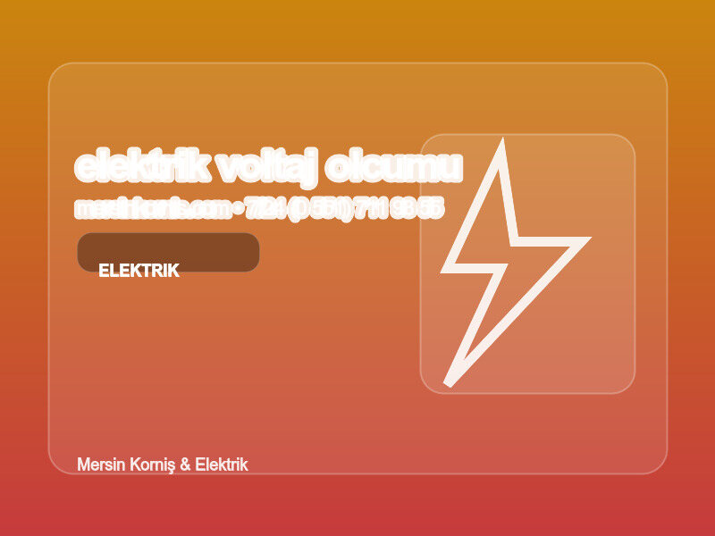 (0 551) 711 93 55 | Elektrik Voltaj Ölçümü Nasıl Yapılır? | Profesyonel Rehber