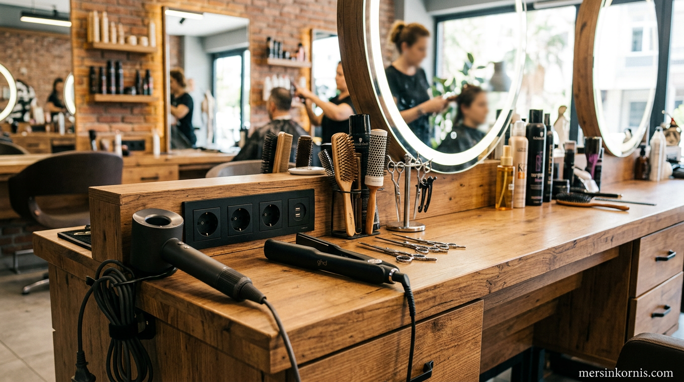(0 551) 711 93 55 | Mersin Kuaför Tezgah Üstü Priz Sistemleri
